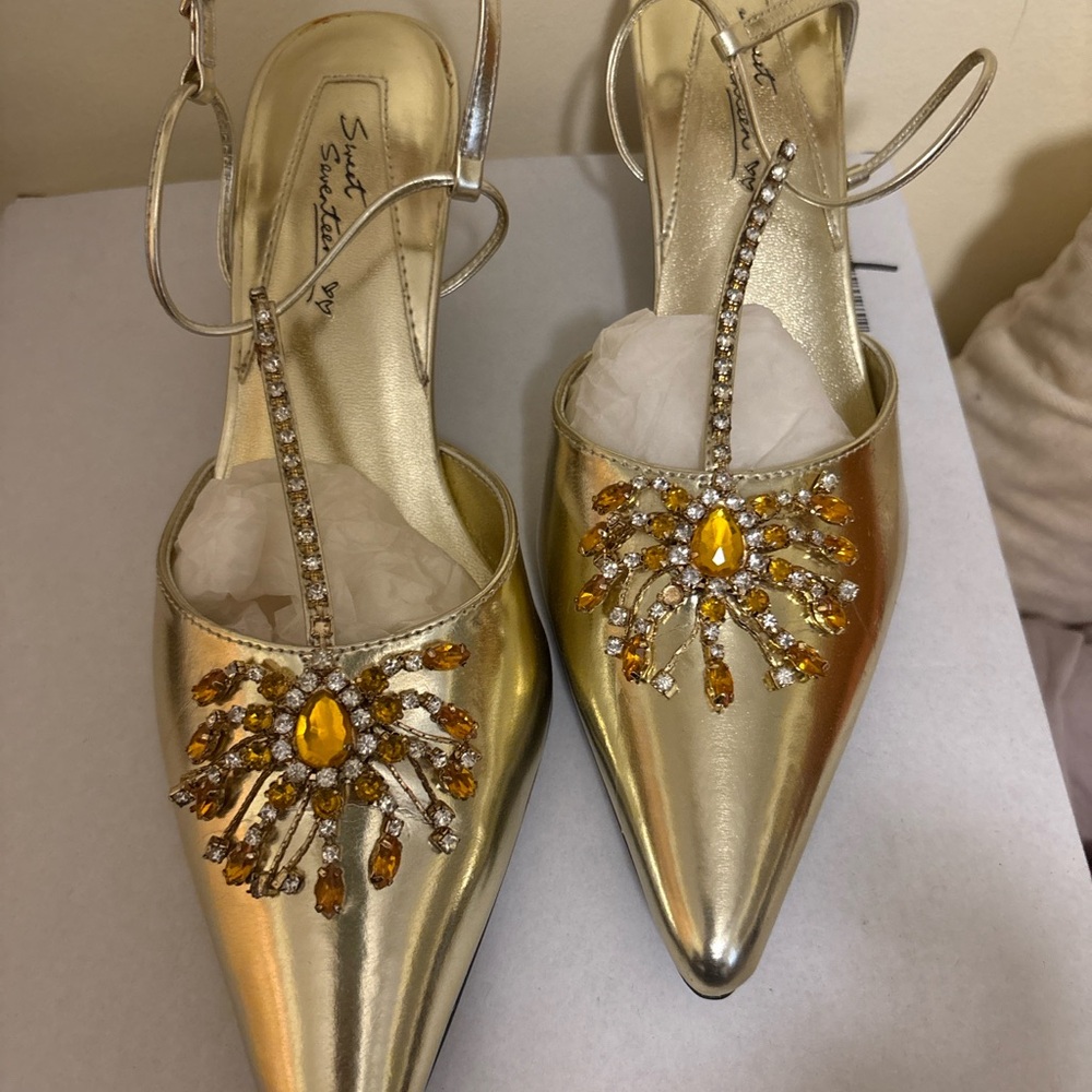 Elegant Gold and Silver Women's Heels